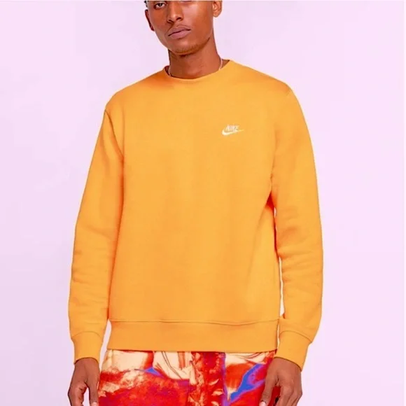 Nike | Men's Vibrant Tangerine Orange Phoenix Fleece Crewneck Sweatshirt size XL - Picture 12 of 12